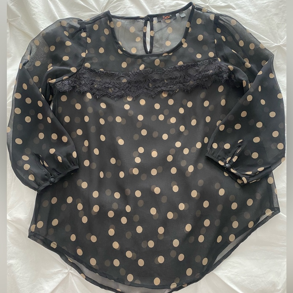 Sheer Polkadot Blouse